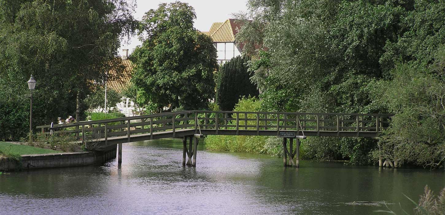 Die Brücke über die Enteninsel in Ribe | Süddänische Nordsee