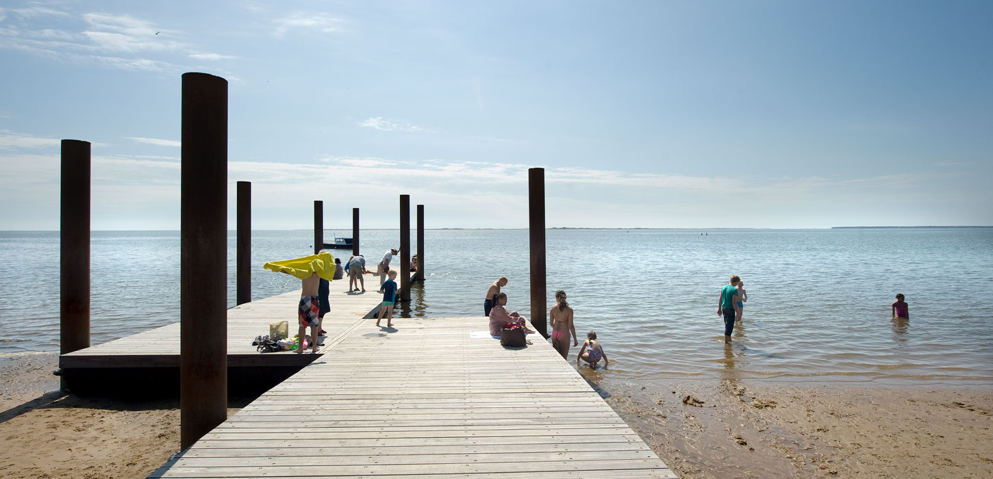 Badebrücke am Hjerting Strand | Süddänische Nordsee