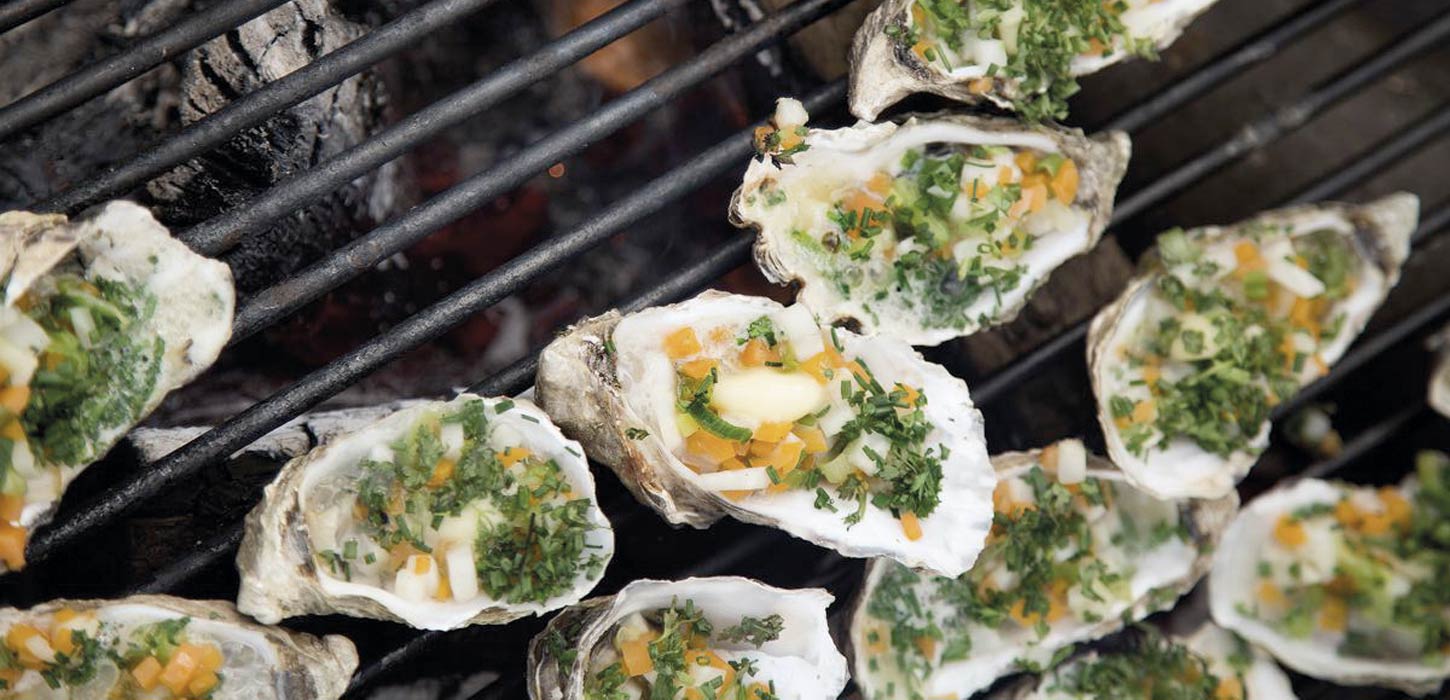 Østers fra Vadehavet på grill