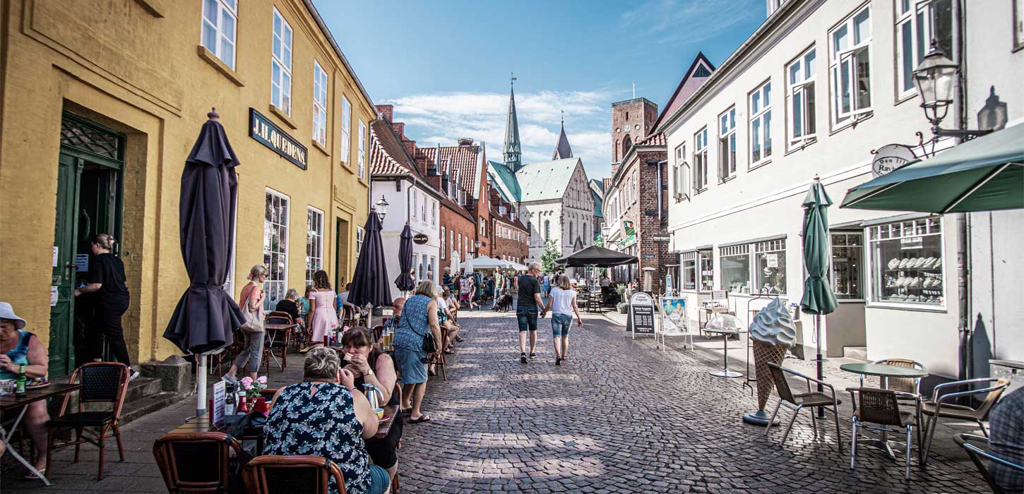 Die Fußgängerzone in Ribe | Süddänische Nordsee