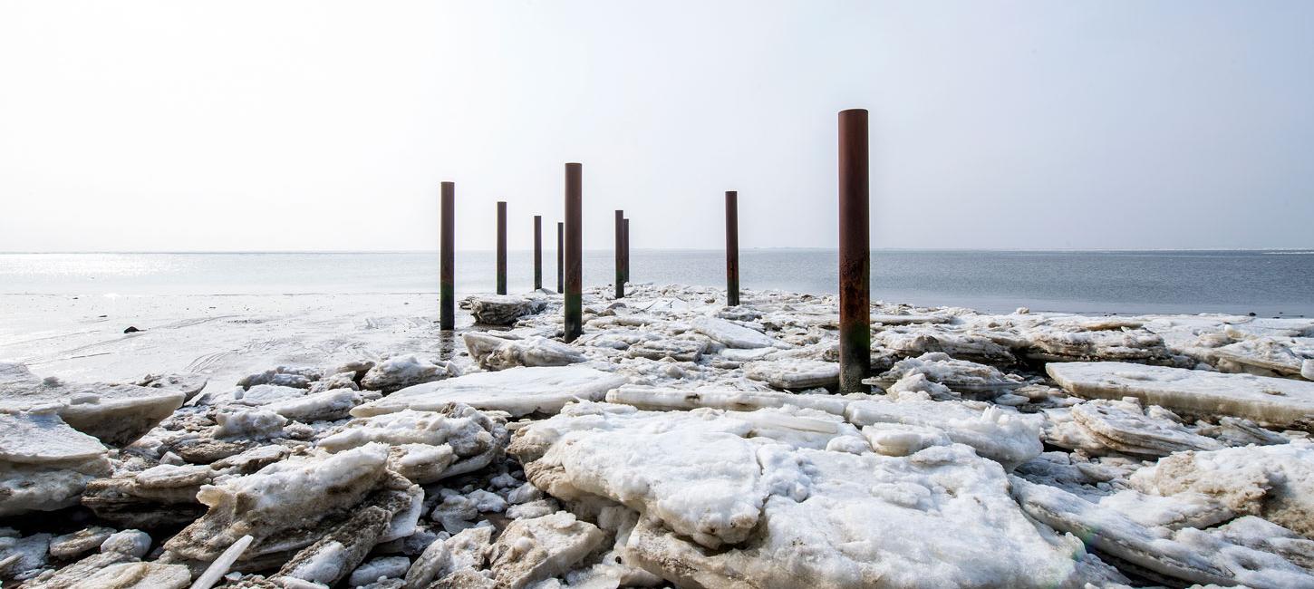 Winter at Hjerting Strand  By the Wadden Sea