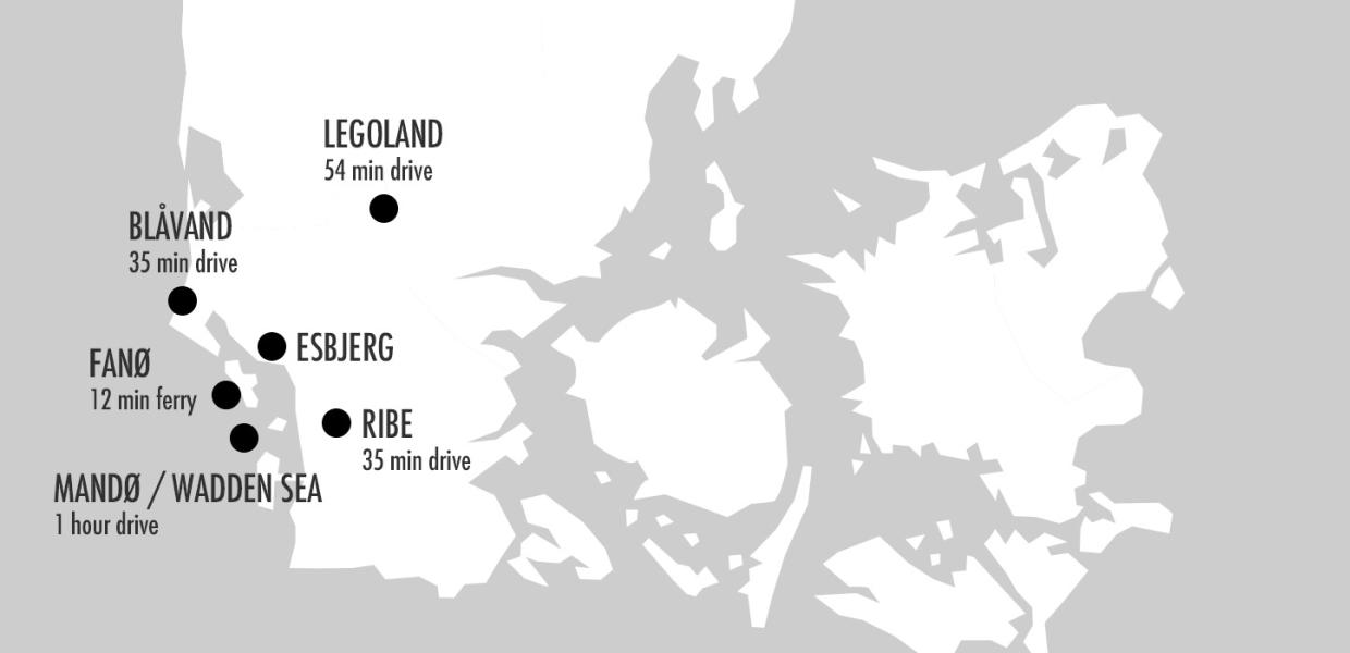 Cruise Esbjerg | Tour map | Vadehavskysten