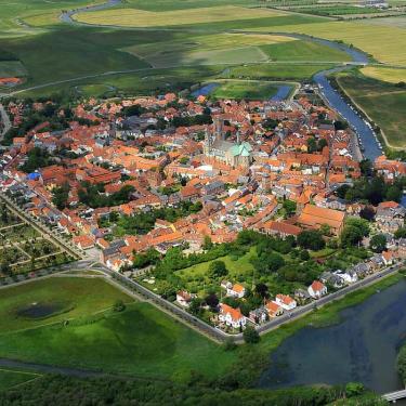 Aerial photo of Ribe | By the Wadden Sea