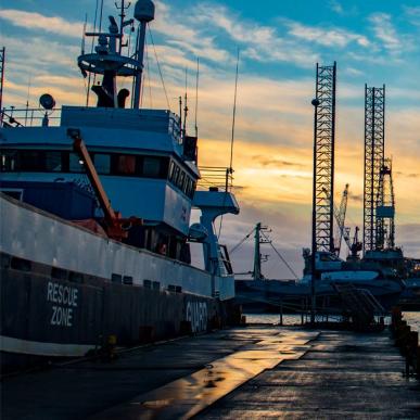 Port of Esbjerg - evening photo | By the Wadden Sea