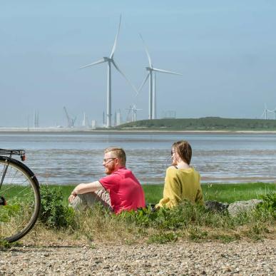 Wind turbines at Esbjerg | By the Wadden Sea