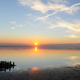 Solnedgang ved Nationalpark Vadehavet | Vadehavskysten