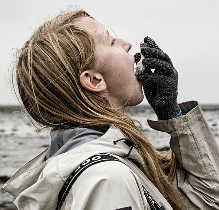 Eating oysters | By the Wadden Sea